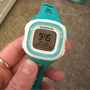 Garmin Aqua and White Fitness Watch